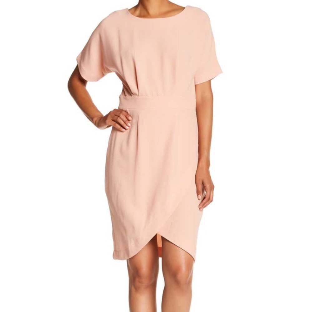 Bobeau Short Dolman Sleeve Crepe Dress
